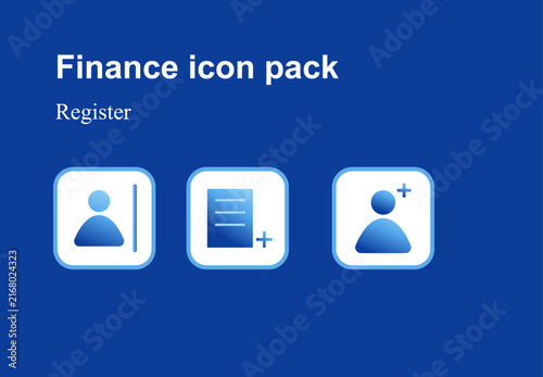 Account Registration and Sign Up Icon Set
