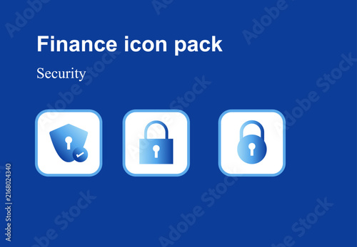 Financial Security and Protection Icon Set