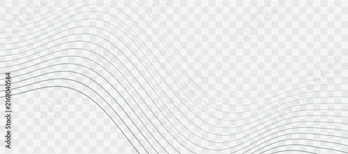 Obraz na płótnie Abstract wave lines gradient on transparent background