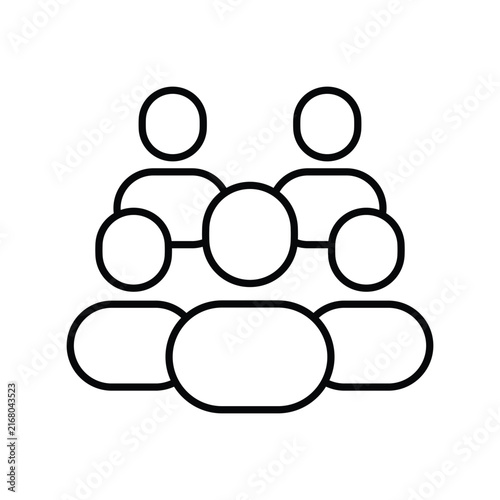Group icon with white background vector stock illustration