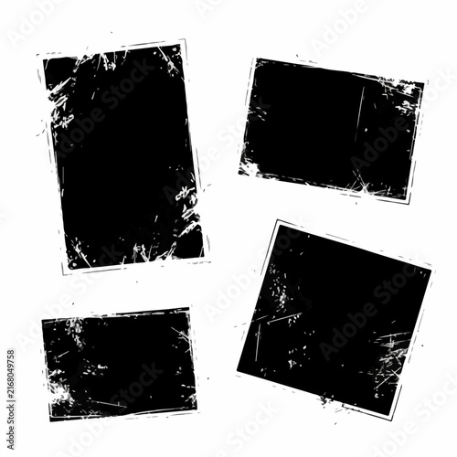Professional Black Frame Graphics With Rough Textural Character