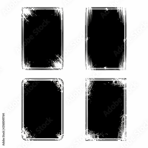Premium Grunge Frame Set Featuring Four Unique Layouts