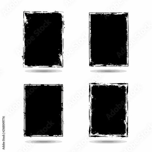 Professional Border Set With Dynamic Grunge Styling Elements