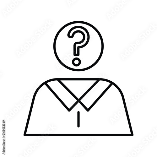 Anonymous icon with white background vector stock illustration