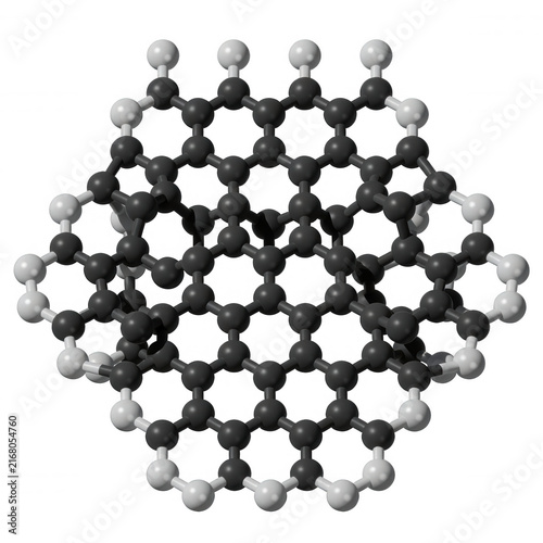 Graphene Atomic Structure 3d Render Transparent Background