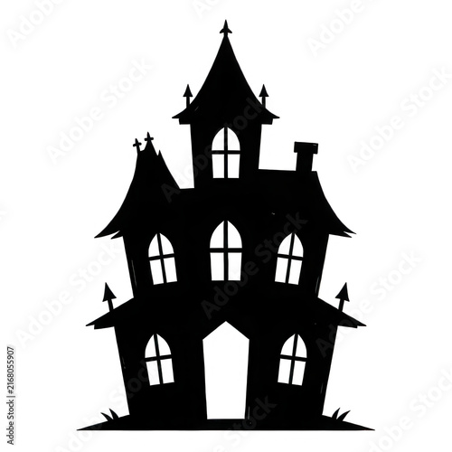 Haunted House Outline Transparent Background