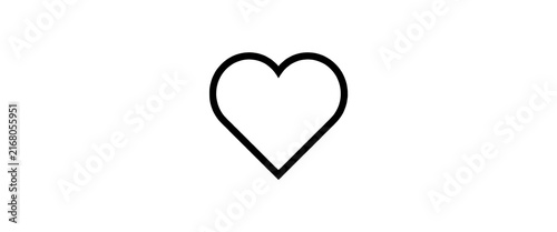 Heart Outline Design Element Transparent Background