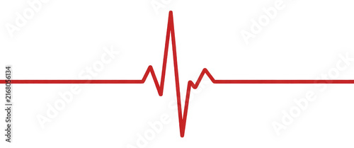 Red Heart Rate Monitor Line Transparent Background