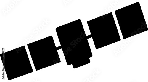 Bild auf Leinwand Satellite Silhouette - Space Technology and Communication Icon