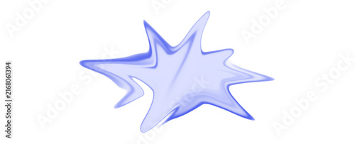 abstract blue star doodle or starburst icon with sharp, irregular points