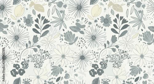 Vintage vector eps hand drawn flower design