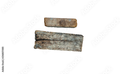 Weathered reclaimed wood blocks, rustic aged timber pieces, textured vintage wooden planks for DIY crafts and home decor isolated on Transparent Background