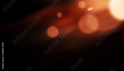 Canvastavla Orange Light Leak Overlay with Glowing Bokeh, Warm Film Burn, Lens Flare and Gra