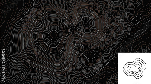 Topographic Contour Lines Map Abstract Background