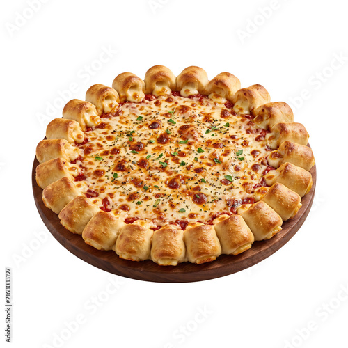 Whole Cheese Pizza Isolated, Classic Italian Food and Restaurant Menu Concept