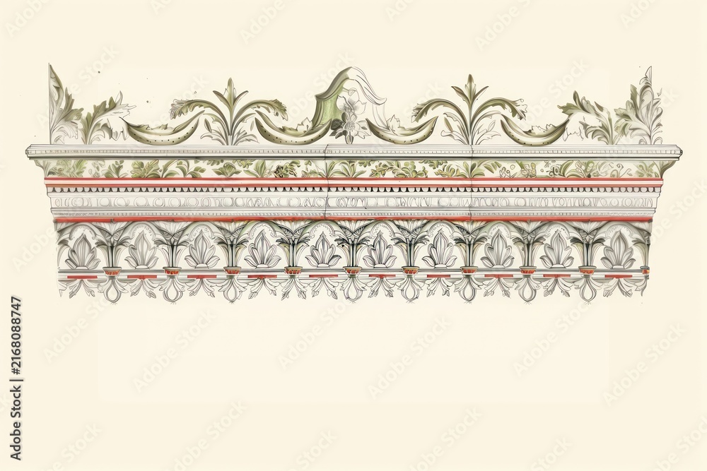 Fototapeta premium Ornate architectural frieze design