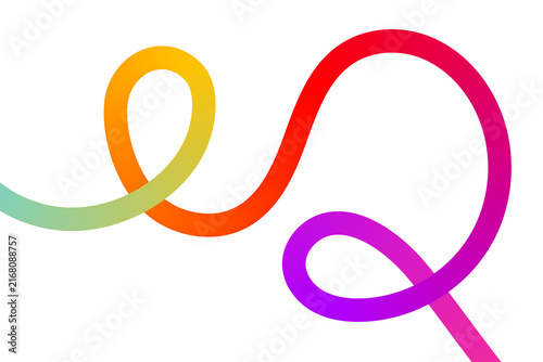 Fotografie Gradient wavy line curving with smooth transitions in a flowing abstract design
