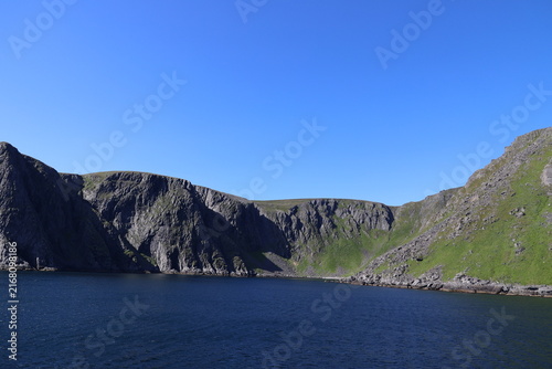 View of the North Cape Plateau-Nordkapp-the northernmost point in Europe, Norway  