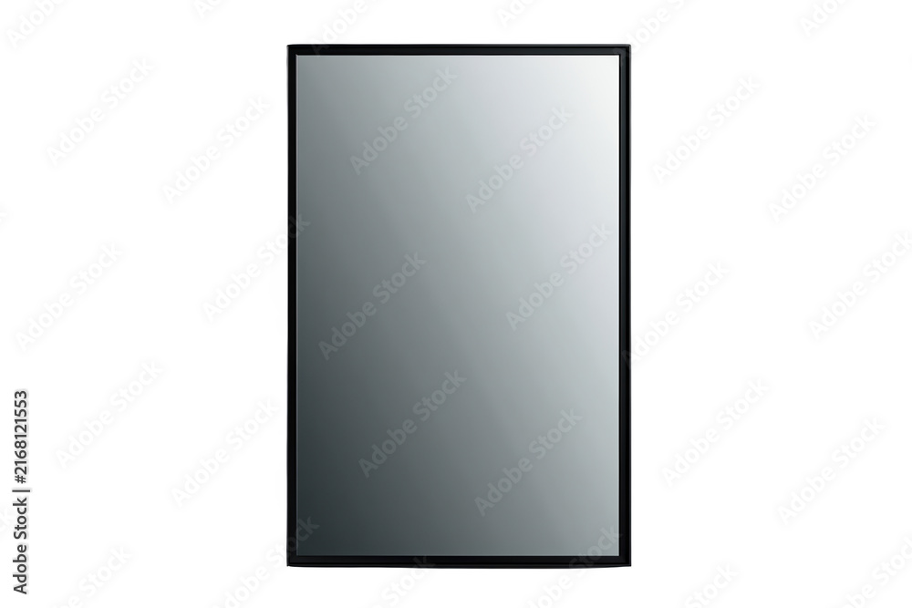 Fototapeta premium Minimal rectangular wall mirror with black frame