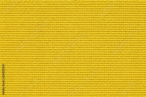 Cuadro en lienzo Yellow fabric texture with a bright warm hue and fine woven horizontal pattern, bringing a cheerful energetic character to upholstery, interiors, fashion, crafts, and decorative backgrounds