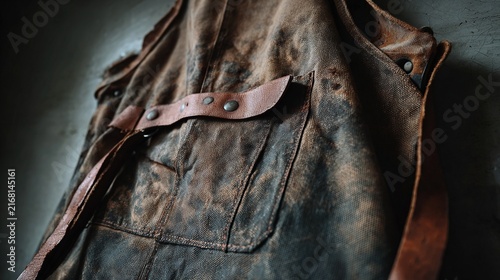 Old Oiled Canvas Apron Wear Texture