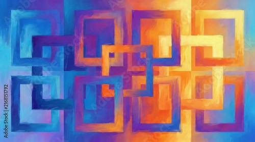 Abstract square pattern geometric