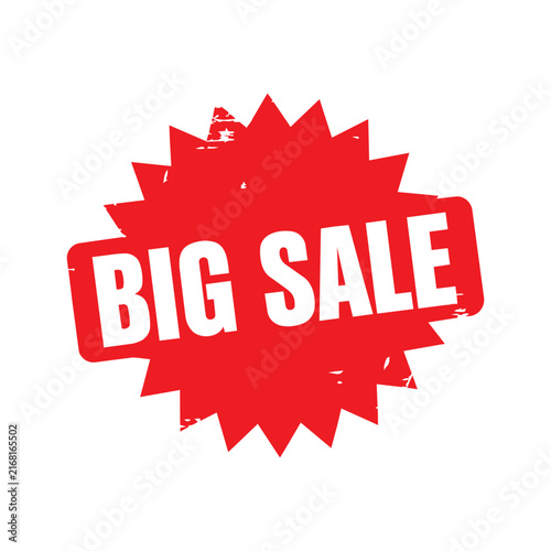 Bold big sale explosion style stamp graphic isolated on transparent background, Vector, illustration