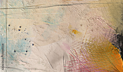 Vibrant Mixed Media Canvas Texture