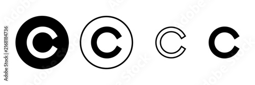 Bild auf Leinwand Copyright icon vector illustration. copyright sign and symbol