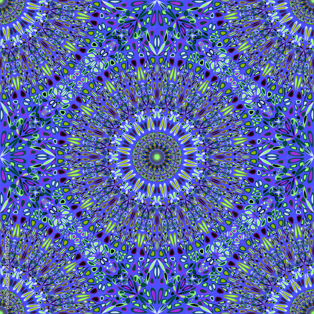 Obraz premium Geometrical bohemian seamless floral garden mandala pattern background