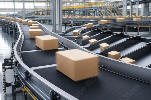 Automated parcel sortation on sweeping warehouse conveyors