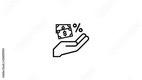 A collection of linear icons representing dollar concepts Dollar set of web icons in line style. 