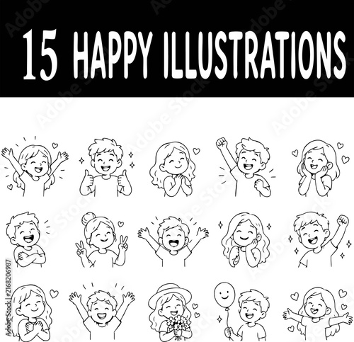 фотографія happy illustrations