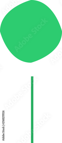 Minimalist flat green organic leaf shape icon isolated on white background symbol for eco friendly illustration