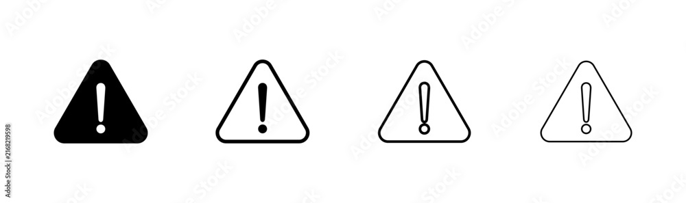 Foto Exclamation danger icon logo design