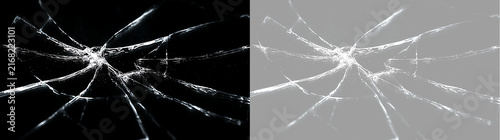 Konstfotografi Broken glass spiderweb crack texture