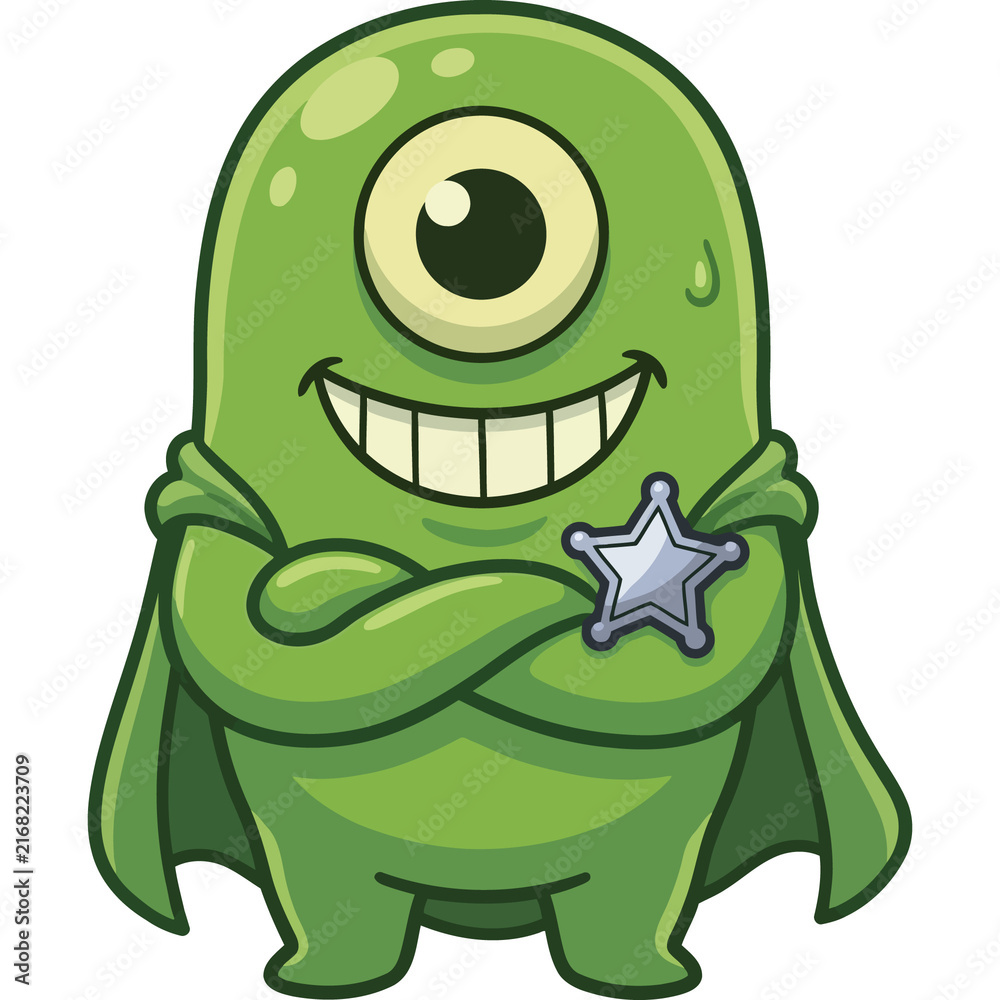 Fototapeta premium Green Slime Monster Character Collections Hero