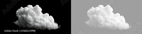 Foto Large fluffy white cloud isolated on transparent background