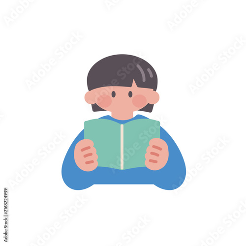 読書をする女性イラスト人物