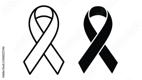 Awareness ribbon symbols representing support remembrance and health awareness