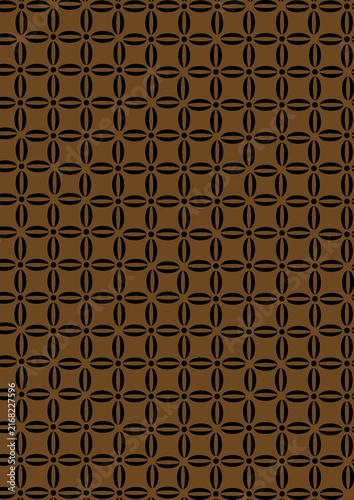 Obraz na płótnie black and brown batik pattern