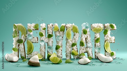 Fresh ingredients on display for health and wellness promotion