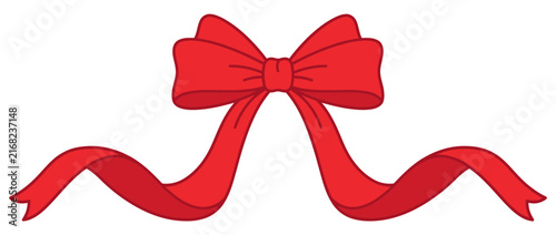 Red Bow Isolated Transparent Background