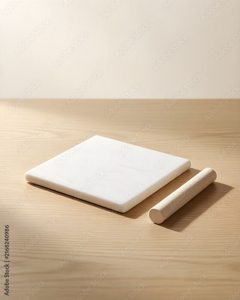 Fototapeta premium One pristine blank white slate tile
