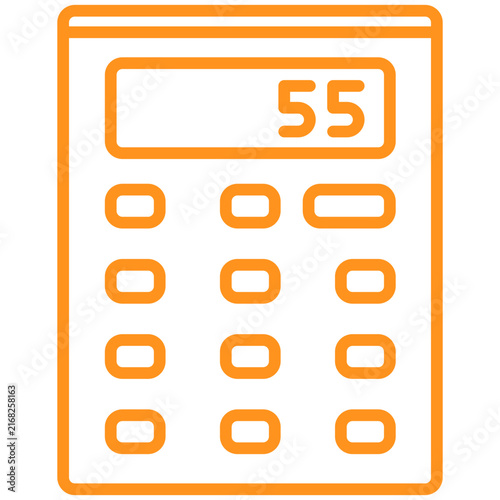 Calculator Line Icon Style