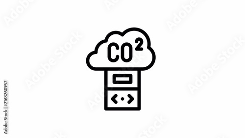 gas sensor minimalist stroke animation