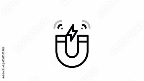 magnetic sensor minimalist stroke animation