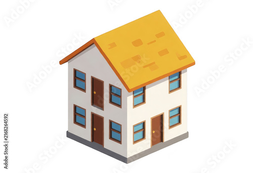 Isometric House Vector Illustration Transparent Background