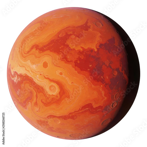 Mars Planet 3d Render Transparent Background