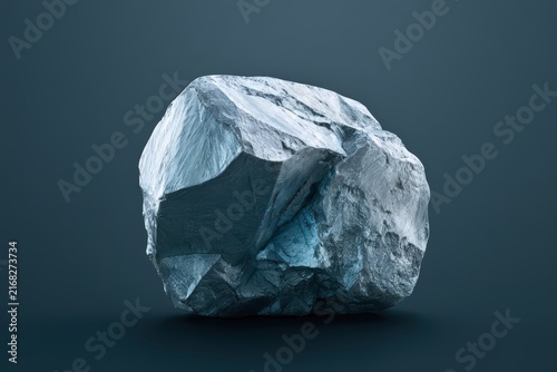 Antimony Crystal Specimen with Dark Metallic Angular Faces